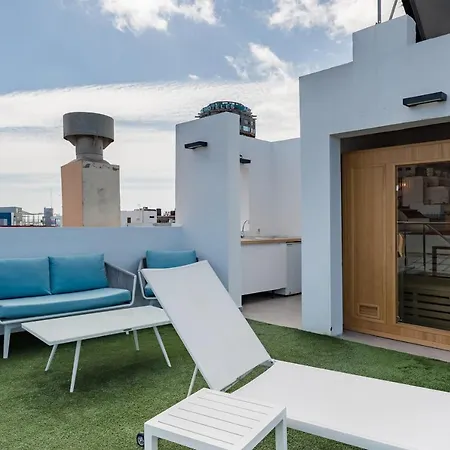 Lujoso Atico Gran Terraza Solarium Privado Jacuzzi Sauna Appartement